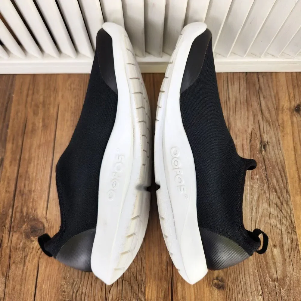 Oofos OOmg Sport Low Mens Size 8 Black White Lightweight Comfort Recovery Shoes